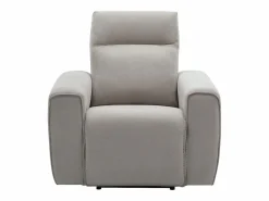 Vente-unique Sillón reclinable eléctrico de tela color gris LORGITA