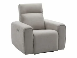 Vente-unique Sillón reclinable eléctrico de tela color gris LORGITA