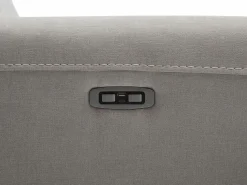 Vente-unique Sillón reclinable eléctrico de tela color gris LORGITA