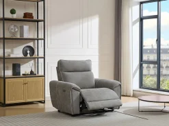 Vente-unique Sillón reclinable eléctrico de tela DJARALO
