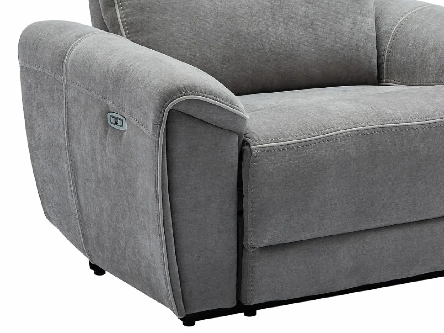 Vente-unique Sillón reclinable eléctrico de tela DJARALO