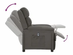 Hot Sillón reclinable eléctrico de tela oscuro Sillón Relax