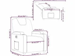 New Sillón reclinable eléctrico de tela Sillón Relax