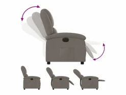 Discount vidaxl Sillón reclinable eléctrico tela gris taupé Topo
