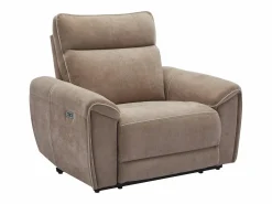 Vente-unique Sillón reclinable eléctrico de tela en color DJARALO