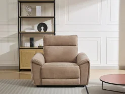 Vente-unique Sillón reclinable eléctrico de tela en color DJARALO