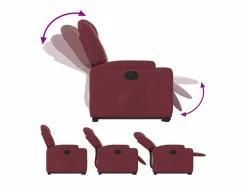 Clearance vidaxl Sillón reclinable elevable tela tinto Rojo