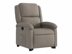 vidaxl Sillón reclinable elevable tela gris taupe