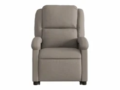 vidaxl Sillón reclinable elevable tela gris taupe