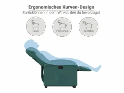 vidaxl Sillón reclinable elevable tela oscuro