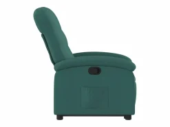 vidaxl Sillón reclinable elevable tela oscuro