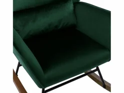 Discount Sillón reclinable tapizado en terciopelo con soporte lumbar, ideal para sala de estar y dormitorio infantil, color Sillón Balancín