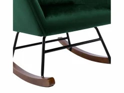 Discount Sillón reclinable tapizado en terciopelo con soporte lumbar, ideal para sala de estar y dormitorio infantil, color Sillón Balancín