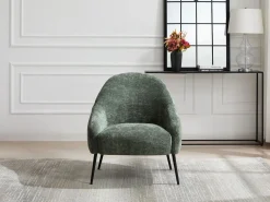 Best Vente-unique Sillón recto en tela texturizada color RIBEDI Verde