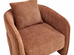 Hot Sillón redondeado de tela jaspeada color LANITO Sillón