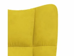 vidaxl Sillón relajante con taburete de terciopelo mostaza