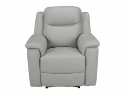 Clearance Vente-unique Sillón relax de piel de becerro EVASION Gris claro