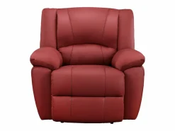 Vente-unique Sillón relax de piel de becerro en color AROMA
