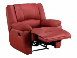 Vente-unique Sillón relax de piel de becerro en color AROMA