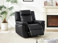 Outlet Sillón relax eléctrico de piel KENNETH Sillón De Piel|Sillón Relax