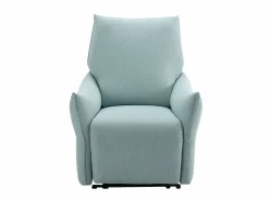 Vente-unique Sillón relax eléctrico de tela azul claro estilo contemporáneo MODOC