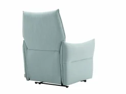 Vente-unique Sillón relax eléctrico de tela azul claro estilo contemporáneo MODOC