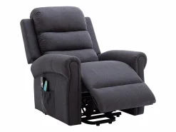 Online Vente-unique Sillón relax eléctrico de tela antracita LOVARI Gris antracita