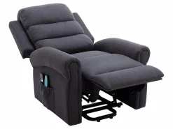 Online Vente-unique Sillón relax eléctrico de tela antracita LOVARI Gris antracita
