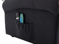 Online Vente-unique Sillón relax eléctrico de tela antracita LOVARI Gris antracita