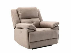 Sillón relax eléctrico de tela gris con 1 puerto USB DOLENE Sillón Relax