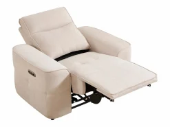 Vente-unique Sillón relax eléctrico en chenilla SCAMOCO