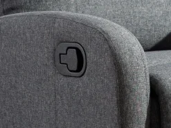Vente-unique Sillón relax manual de tela color antracita ISAO Barato