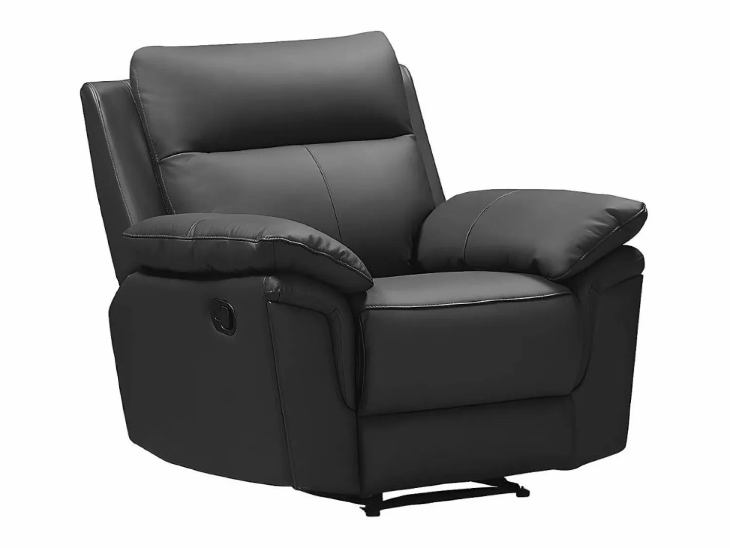 Best Vente-unique Sillón relax mecánico de piel de búfalo PAKITA Negro