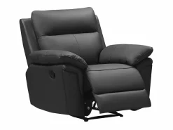 Best Vente-unique Sillón relax mecánico de piel de búfalo PAKITA Negro