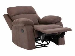 Hot Sillón relax mecánico de tela marrón TOLZANO patas metal Sillón Relax
