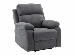 Vente-unique Sillón relax mecánico de tela antracita TOLZANO patas metal