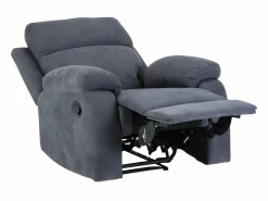 Vente-unique Sillón relax mecánico de tela antracita TOLZANO patas metal