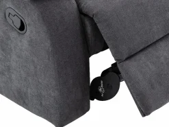Vente-unique Sillón relax mecánico de tela antracita TOLZANO patas metal
