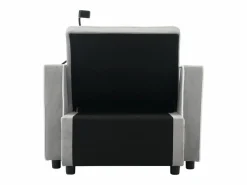 New Sillón retráctil de terciopelo - con portavasos + soporte para teléfono móvil - Sillón Cama