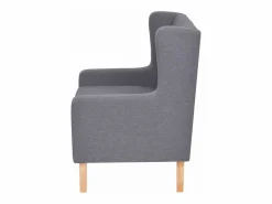 Mobikasa Sillón silla asiento de salón sofá club de diseño sala de estar tela 1102324 Gris