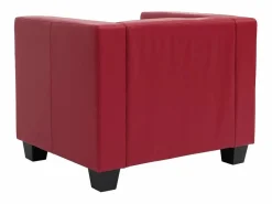 Sale MCW Sillón Sillón lounge Lille, Cuero, Rojo