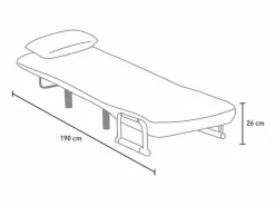 Le roi du relax Sillón Sofá cama plegable individual de tela Deborah -
