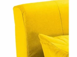 Sale Le roi du relax Sillón Sofá Cama Plegable Reposabrazos de tela Deborah Twin Dos Plazas - Amarillo