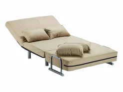 Le roi du relax Sillón Sofá Cama Plegable Reposabrazos de tela Deborah Twin Dos Plazas -