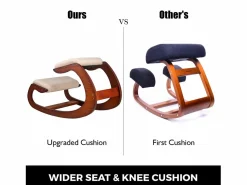Online Sillón SucceBuy Silla Ergonómica de Rodillas Taburete de Madera de Balanceo para Oficina y Hogar, Promoviendo una Buena Postura Marru00f3n