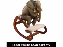 Online Sillón SucceBuy Silla Ergonómica de Rodillas Taburete de Madera de Balanceo para Oficina y Hogar, Promoviendo una Buena Postura Marru00f3n