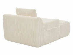 Hauss Spole Sillón tapizado en pana con estribo, bolsillos laterales y cojines -