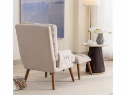 Clearance ModernLuxe Sillón vonvertible con reposapiés y respaldo regulable - Beige