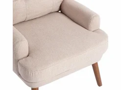 Clearance ModernLuxe Sillón vonvertible con reposapiés y respaldo regulable - Beige