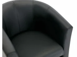 Vente-unique Sillón y puf tapizados en estilo clásico intemporal JOVANA
